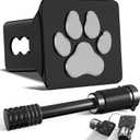 Dog Paw Print Hitch Cover for 2 Inch Receivers(with 5/8-Inch Pin Diameter Trailer Hitch Lock)