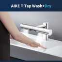 AIKE Air Tap Wash+Dry High Speed Hand Dryer,110-120V Polished,Model AK7120 | Air Tap Series Wash and Dry,Standard Height for Most Sinks,High Speed for Commercial Bathroom,Stainless Steel Finish