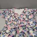 PRETTYGARDEN Women's Summer Floral Boho Maxi Dress Short Sleeve Wrap V Neck Ruffle Long Flowy Beach Wedding Guest Dresses (Large)