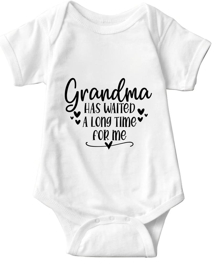 listery Grandma Bodysuit For Baby Boy Girl Grandmas Newborn My Grandma Loves Me Baby Clothes