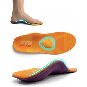 DynWalker Arch Support Insoles - Orthotic Inserts for Plantar Fasciitis, Flat Feet, Heel & Foot Pain Relief - Cushioned & Stabilizing for Running, Work, All-Day Wear (Men & Women) M