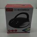 GPX, Inc. Portable Top-Loading CD Boombox with AM/FM Radio and 3.5mm Line in for MP3 Device - Black