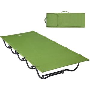 EVER ADVANCED Folding Camping Cot for Adults, Compact Sleeping Cots with Carry Bag, Portable Heavy Duty Foldable Camp Bed for Outdoor, Travel, Green