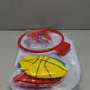 Mini Basketball Hoop Set for Kids Adults, Indoor Play Wall Mount Basketball Hoop for Door with 4 Small Replacement Toddler Basketballs, ABS Backboard Metal Rim Goal Sport Gifts for Pool Game Fun