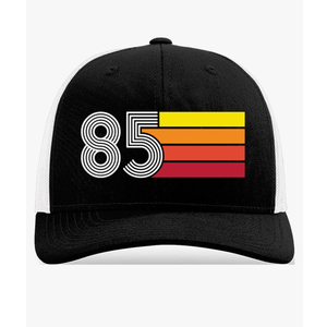 NewEleven 40th Birthday Gifts for Men Women – 1985 Retro Trucker Hat, Funny Birthday Gift for Dad, Husband, Mom, Wife – Vintage 40 Year Old Party Hat, Black/White