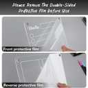 DIYMAG Magnetic Calendar for Refrigerator 4 PCS Dry Erase Whiteboard 15.2"x11.2" Magnet Fridge Wall Planners Planning Acrylic Clear Chalkboard Apartment Decor Meal Planner with 6 Colors Markers