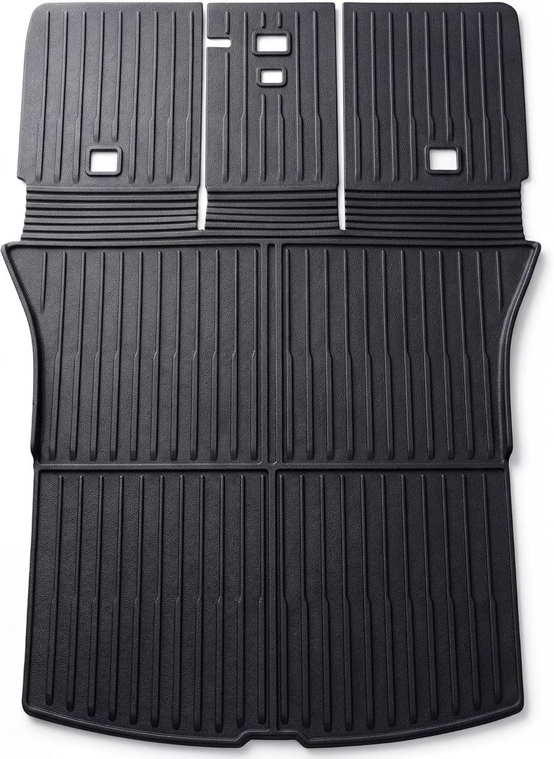 for Tesla Model Y Juniper 5-Seat Rear Trunk Mat with Backrest Mats All-Weather Seat Back Cover Seatback Liner TPE Interior Accessories 2025 2026 New