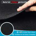 Pool Liner Pad, 12 Foot Round Pool Pads for Above Ground Pool, 260G/M Thicke Seamless Comfort, Double Density Puncture Resistant Swimming Pool Mats For Floor Can Extend The Life of Pool Liner (Black)
