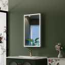Quavikey 16"x26" LED Medicine Cabinet with Mirror, Recessed or Surface