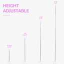 TEKXYZ Telescoping Balloon Stand Set of 2, 1.5ft to 7ft Free Adjustable Metal Balloon Column Stand for Party Decorations