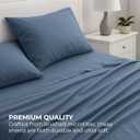 Pure Bedding Full Sheet Set - Luxury 1800 Ultra-Soft Microfiber Full Bed Sheets - Double Brushed - Deep Pockets - Easy Fit - 4 Piece Set - Bedding Sheets & Pillowcases (Full, Ash Blue)