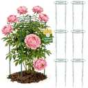 DSTANA 6 Pack Peony Cages and Supports, 12" x 24" Tall Peonies Support Cage