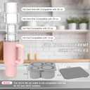 Ice Cube Tray for Stanley Cup,Ybenlld Silicone Ice Cube Molds,20oz 30oz 40oz Tumbler Cup, Ice Cube Trays with Lids,Fit for Drinks,Coffee,Whiskey,Cocktails And More (Gray)