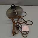 Adesso Floor Lamp with Walnut Tripod Base and White Linen Lampshade  Lamp for Bedroom, Living Room, and House Dcor, 63 x 20 (Brown and Beige)