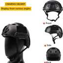 Airsoft Fast Helmet with Helmet Cover,PJ Type Tactical Helmet with Front NVG Mount and Side Rail,Military Tactical Airsoft Gear (OD)