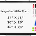 Double-Sided Magnetic Whiteboard, 30" x 20" Dry Erase Board Black Aluminum Frame for Wall, White Board Dry Erase Marker Board for Kitchen, Memo, School, Home, Office