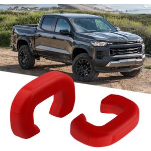 Front Tow Hooks Covers Only for Colorado Z71 ZR2/GMC Canyon 2025-2023 (Not Round Hook), Hitch Cover Customized Compatible with Chevy Colorado/GMC Canyon Accessories 2025 2024 2023 (Red)
