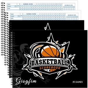 Basketball Scorebook Stats Tracking Book 35 Games Unisex Coach Referee Scorebooks League Sport Game Side by Side Score Books