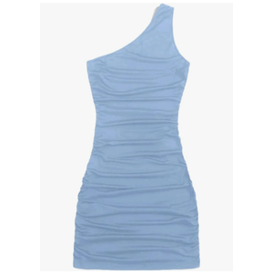pretty Gardner Summer Casual One Shoulder Ruched Dress Women's Dress, Small