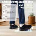 Orthopedic Womens Diabetic Extra Wide Walking Shoes: Comfortable Casual Arch Support Plantar Fasciitis Slip On, Orthotics Hammer Toes Easy Top Wings House Loafers for Foot and Heel Pain Relief (K1-black)