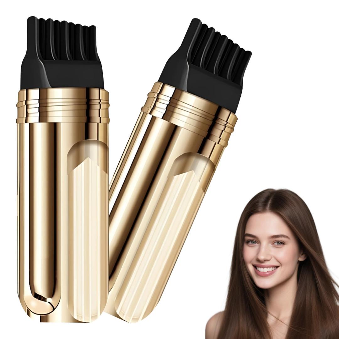 2PCS Root-Touch-Up Hair Color Stick & Comb, 2 in 1 Convenient Hair Dye Comb For Gray, Instant Hair Coloring Comb for Women Men, Waterproof and Sweat-Proof, Temporary Quick Gray Hairs Coverage (Brown)