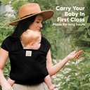KeaBabies Baby Wrap Carrier - All in 1 Original Baby Carrier Newborn to Toddler Sling, Easy to Wear, Hands Free Bonding, Lightweight, Breathable Infant Wraps (Trendy Black), 7-35 lbs
