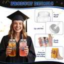 Yiyiring 48 Pcs Graduation Gifts 13.5 oz Class of 2026 Plastic Cups with Lid and Straws Bulk Senior Mason Jars Bottles Reusable Tumblers for College Congrats Graduate Party Supplies (Blue Black)