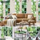 Window Privacy Film Static Cling Stained Glass Design Sun Blocking Non-Adhesive Removable Cover for Home Office 17.5x39.3 Inches (Multi-Color 7)