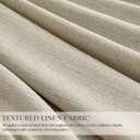 105 Inch Blackout Pleated Curtains for Bedroom Living Room Darkening Linen Textured Pinch Pleat 100% Black Out Thermal Insulated Window Drapes Double Layer Soundproof Curtains 2 Panels Oatmeal Beige, 40"W x 105"L