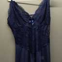 Alrovetoney Women Plus Size Babydoll Lingerie Lace Chemise Mesh Sleepwear Strappy Sexy Nightgown Boudoir Outfit 3XL