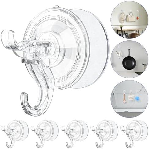 Artressel Suction Cup Hooks 10 Pack – Removable Clear Shower Hook for Bathroom Wall, Towel, Tile, Kitchen Heavy Duty Wreath Hangers for Glass Door, Window, Max Hold Up to 13 lbs