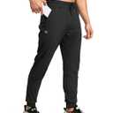 G Gradual Men's Sweatpants with Zipper Pockets Athletic Pants Traning Track Pants Joggers for Men Soccer, Running, Workout (Medium, Black)