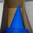 12 Inch Durable Cones,12pcs Versatile Plastic Traffic Cones and Soccer Cones for Sports Training,Agility Drills,Parking Safety,Basketball Training,Football Training. (blue)