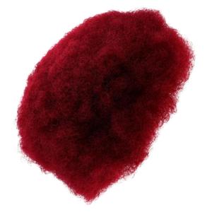 FRCOLOR Women Red Curly Afro Wig Elastic and Fiber for Cosplay Halloween and Party Use Stylish Short Curls for African Women