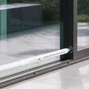 Sliding Door Security Bar, 17-51 inch Adjustable Patio Door Security Bar Childproof Window Safety Bar for Apartment Bedroom Bottom of Door Heavy Duty Interior White