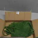 DILATATA Pu Foam Green Artificial Palm Leaves Faux Palm Tropical Leaves Fake Palm Fronds for DIY Wedding Bouquets Fake Leaves for Centerpieces Arrangements Bridal Shower Palm Leaf for Home Decor-6Pcs