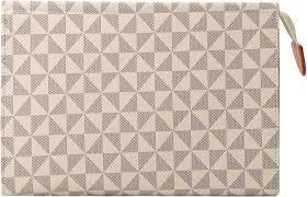 Cosmetic Makeup Bag for Women, PU Travel Pouch Designer Trendy Purse Clutch Luxury Bag Accessories (White