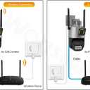 4K Outdoor Wireless Security Camera, 9Mpx, 8X Zoom, Two-Way Audio, Motion Detection, Siren Light, Alexa Compatible (Black)