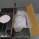 Nervure 100Pcs White and Gold Plastic Plates - 7.5inch Gold Disposable Plates - Heavyweight Plastic Dessert Plate for Wedding & Party & Mothers Day