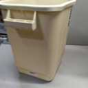 Kitchen Trash Can, Plastic Square Trash bin, 8 Gallon,White