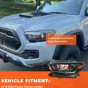2016-2022 Toyota Tacoma Headlights Assembly Only Black Housing Amber Reflector Replacement Driver and Passenger Side