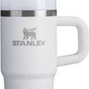 Stanley Quencher H2.0 Tumbler with Handle and Straw 14 oz | Flowstate 3-Position Lid | Cup Holder Compatible for Travel | Insulated Stainless Steel Cup | BPA-Free | Frost