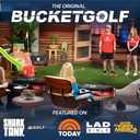 BucketGolf 9 Hole Bundle with Clubs, Outdoor Golf Game for All Ages | Play Anywhere: Yards, Beach, Park & Backyard, Fun for Adults, Kids & Family,4 Clubs (3 RH + 1 LH) 