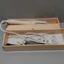 Automatic Hair Curler, 1 1/4 Inch Rotating Curling Iron with 3 Temp, 500 Million Ionic, 2-Way Rotation,10S Fast Heating, Anti-Scald, Anti-Tangle Rotating Curling Wand for Long Hair (White)