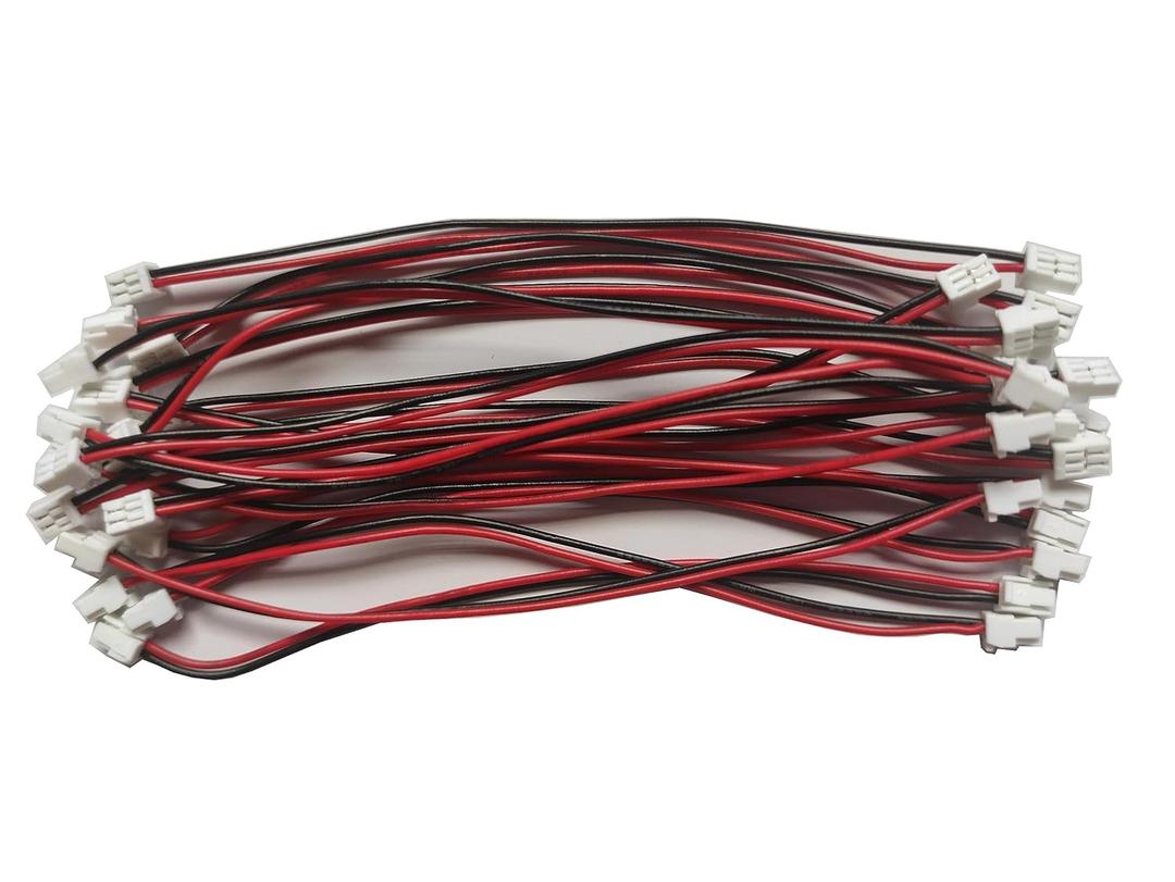 20 PCS 2 PIN JST GH Connectors on Both Sides with Electric Wire 1571 26 AWG(Length:100MM)