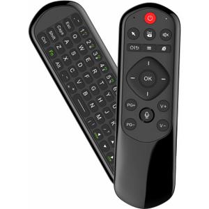 iPazzPort Universal TV Remote Air Mouse Bluetooth & 2.4G Wireless Keyboard with Voice IR Learning - QWERTY Remote for Smart TV, Android Box, PC, HTPC, Nvidia Shield, Projector (Not Samsung/LG TV)