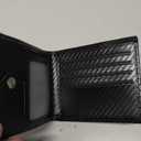 Slim Leather Wallet for Men Airtag Hidden, Large Bifold Mens Wallet RFID Blocking with ID Windows, Credit Card Holder for Men Wallet (A-Modern Black)