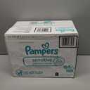 Pampers Sensitive Baby Wipes, Water Based, Clinically Proven, Hypoallergenic, and Unscented for Babies, 1008 Wipes Total (18 Flip-Top Packs)