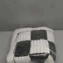 Funny Pet Couch Covers for Sofa Plush Checker Plaid Sofa Covers for Pets Washable 3 Cushion Couch Sofa Mat Friendly (Cream Black, 60x60 cm/23.6x23.6 in)