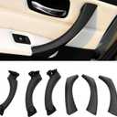 Black Car Door Handle Compatible with 3 Series E90 E91 323i 325i 328i 330i 335i 2006-2012 Interior Pull Door Handle Set Replace Car Door Handle Assembly